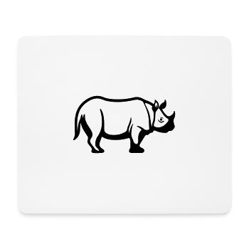 Nashorn - Mousepad (Querformat) - Weiß - Vorne