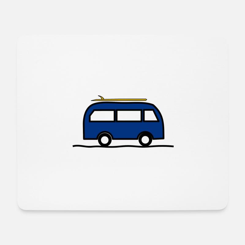 VAN. SURFEN. LEBEN SIE DEN URLAUB. FERIEN. - Mousepad (Querformat) - Weiß