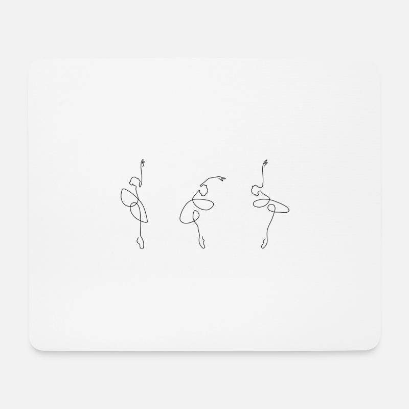 Ballerina - Mousepad (Querformat) - Weiß