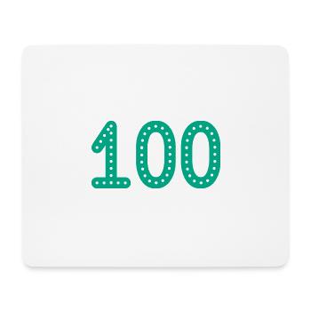 100 ANS. 100e ANNIVERSAIRE. ANNIVERSAIRE 100 ANS. - Tapis de souris (format paysage) - blanc - Devant