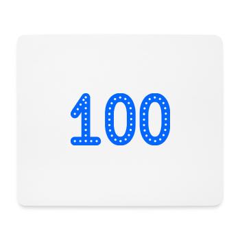 100 ANS. 100e ANNIVERSAIRE. ANNIVERSAIRE 100 ANS. - Tapis de souris (format paysage) - blanc - Devant