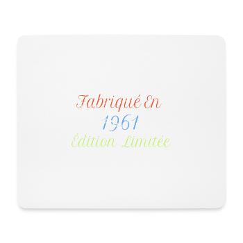 Rétro Fabriqué En 1961 Édition Limitée Présente - Mousepad (Querformat) - Weiß - Vorne