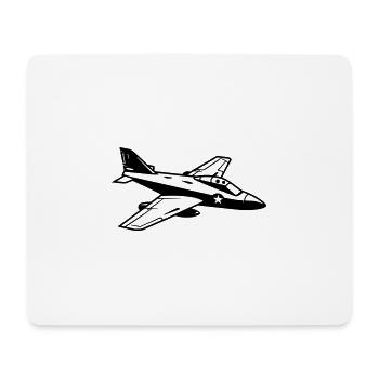 Fighter jet - Mouse Pad (horizontal) - white - Front