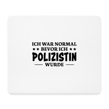 Polizistin Spruch Polizei Witz Polizistin Geschenk - Mousepad (Querformat) - Weiß - Vorne