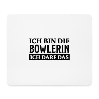 Bowlerin Bowling Spruch Lustiges Bowlerin Geschenk - Mousepad (Querformat) - Weiß - Vorne