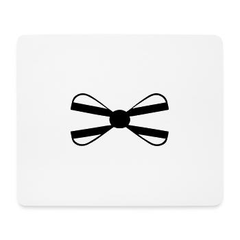Noeud papillon - Tapis de souris (format paysage) - blanc - Devant