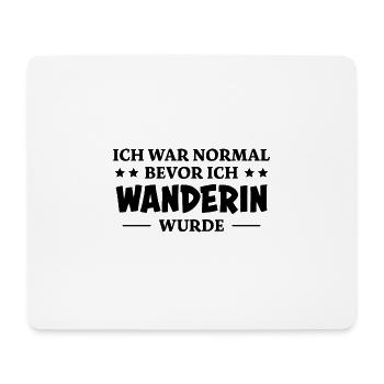 Wanderin Lustiger Spruch Outdoor Wanderer Geschenk - Mousepad (Querformat) - Weiß - Vorne