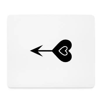 Herz-Pfeil - Mousepad (Querformat) - Weiß - Vorne