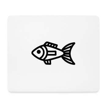 Fish - Mouse Pad (horizontal) - white - Front