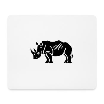 Nashorn - Mousepad (Querformat) - Weiß - Vorne