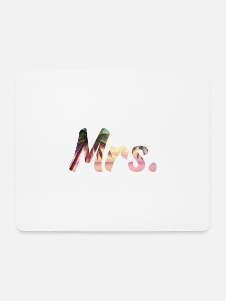 Mrs - Mousepad (Querformat) - Weiß