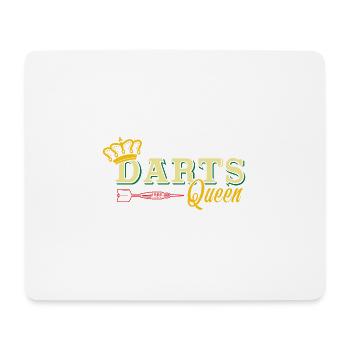 Darts Königin Darts-Spieler - Mousepad (Querformat) - Weiß - Vorne