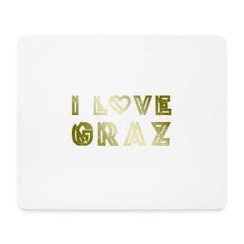 I Love Graz - Mouse Pad (horizontal) - white - Front