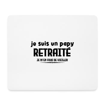 je suis un papy retraité - Tapis de souris (format paysage) - blanc - Devant