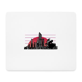 Motorrad Evolution Vintage 80s Retro Biker - Mousepad (Querformat) - Weiß - Vorne
