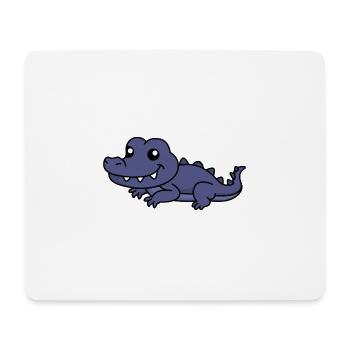 Alligator Comic Tier - Mousepad (Querformat) - Weiß - Vorne