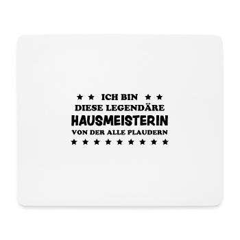 Hausmeisterin Lustig Spruch Hausverwalter Geschenk - Mousepad (Querformat) - Weiß - Vorne