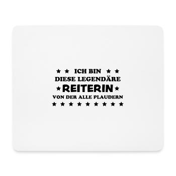 Reiterin Reiten Lustiger Spruch Pferde Geschenk - Mousepad (Querformat) - Weiß - Vorne
