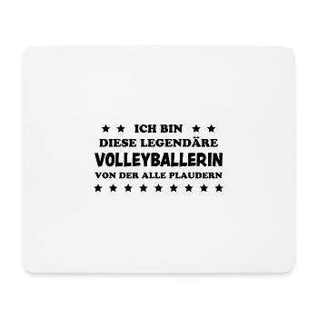 Volleyballerin Spruch Fun Beachvolleyball Geschenk - Mousepad (Querformat) - Weiß - Vorne