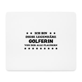 Golferin Minigolf Lustiger Spruch Golf Geschenk - Mousepad (Querformat) - Weiß - Vorne