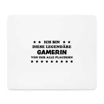 Gamerin Videospiel Gamepad Spruch Gamer Geschenk - Mousepad (Querformat) - Weiß - Vorne