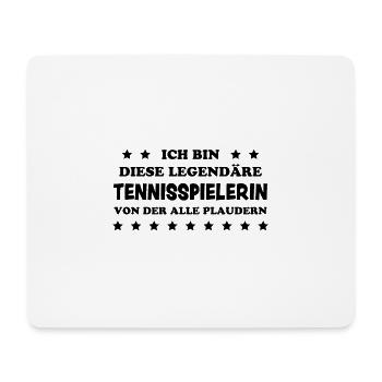 Tennis Lustiger Spruch Tennisspielerin Geschenk - Mousepad (Querformat) - Weiß - Vorne