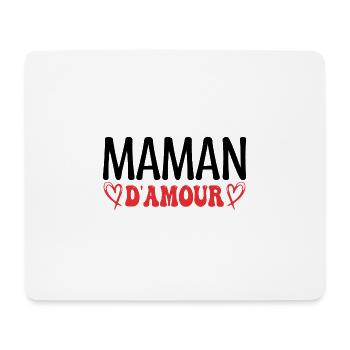 Maman d'amour, fêtes des mères. cadeau maman, mère - Tapis de souris (format paysage) - blanc - Devant