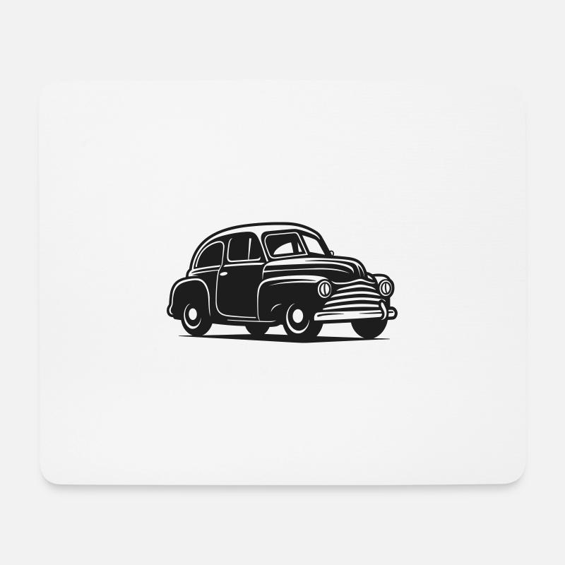 Ancienne voiture - Tapis de souris (format paysage) - blanc