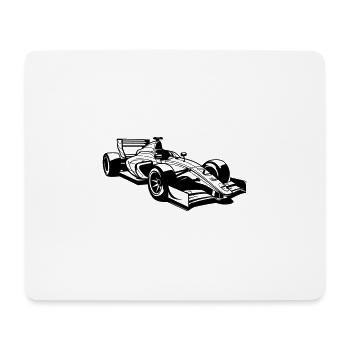 Voiture de course - Tapis de souris (format paysage) - blanc - Devant