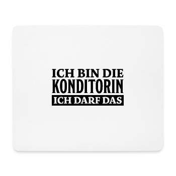 Konditorin Spruch Backen Witz Konditorin Geschenk - Mousepad (Querformat) - Weiß - Vorne