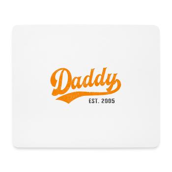Daddy - Meilleur papa papa du monde - est. 2005 - Tapis de souris (format paysage) - blanc - Devant