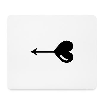 Herz-Pfeil - Mousepad (Querformat) - Weiß - Vorne