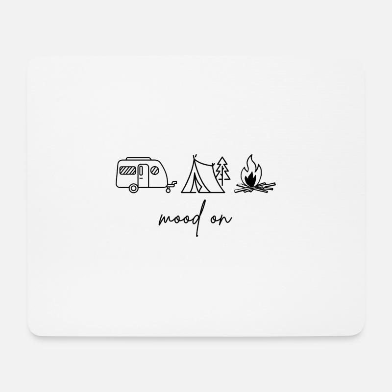 Camping Mood On Urlaub Abenteuer Freizeit - Mousepad (Querformat) - Weiß
