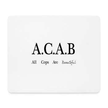 Lustiger Spruch ACAB Polizei Geschenk Wunderschön - Mousepad (Querformat) - Weiß - Vorne