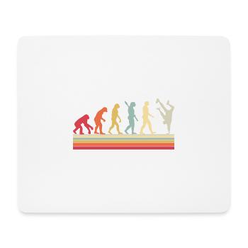 Evolution of Breakdancing B-Boy Dance Breakdance - Mousepad (Querformat) - Weiß - Vorne