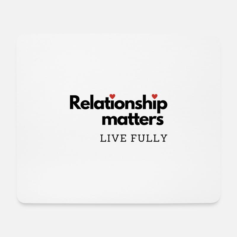 Relationship - Mousepad (Querformat) - Weiß