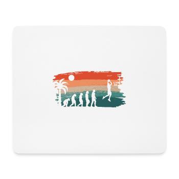 Basketball Evolution From Monkey To Men BBall - Mousepad (Querformat) - Weiß - Vorne