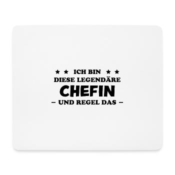 Chefin Mama Lustiger Spruch Familie Beruf Geschenk - Mousepad (Querformat) - Weiß - Vorne