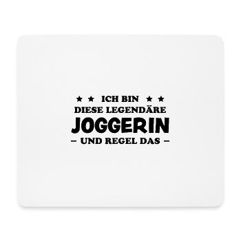 Joggerin Laufen Lustiger Spruch Joggen Geschenk - Mousepad (Querformat) - Weiß - Vorne