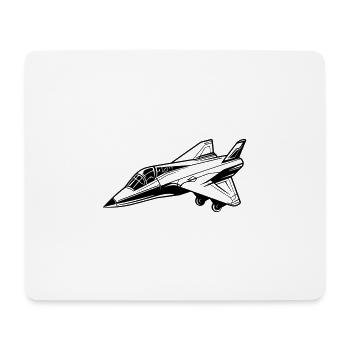 Fighter jet - Mouse Pad (horizontal) - white - Front