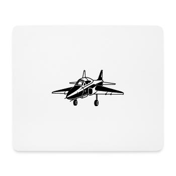 Fighter jet - Mouse Pad (horizontal) - white - Front
