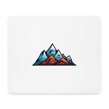 Montagne symbole de l’alpinisme - Tapis de souris (format paysage) - blanc - Devant