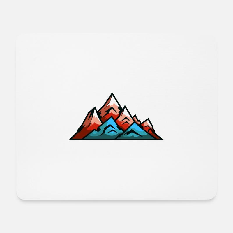Berge Symbol Bergsteigen - Mousepad (Querformat) - Weiß