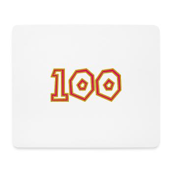 100. 100 ANS. 100e ANNIVERSAIRE. ANNIVERSAIRE 100 - Tapis de souris (format paysage) - blanc - Devant