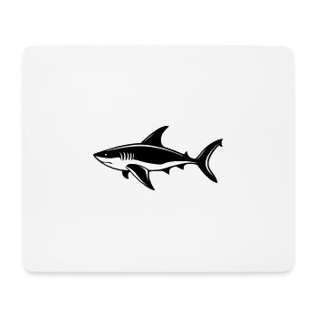 Requin - Tapis de souris (format paysage) - blanc - Devant