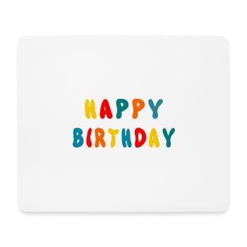 - GEBURTSTAG. HAPPY BIRTHDAY. ALLES GUTE ZUM GEBURTSTAG. - Mousepad (Querformat) - Weiß - Vorne