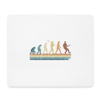 Human Evolution Guitar Band Retro Vintage - Tapis de souris (format paysage) - blanc - Devant