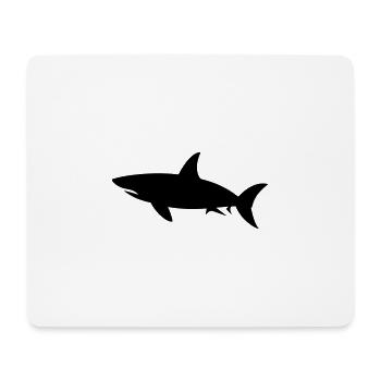 Hai - Mousepad (Querformat) - Weiß - Vorne