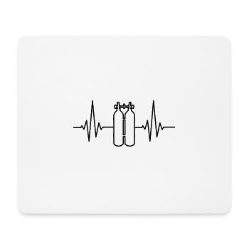 Taucher tauchen Sporttaucher Gerätetauchen - Mousepad (Querformat) - Weiß - Vorne