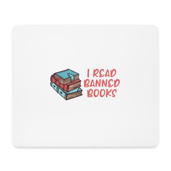 I Read Banned Books 36 - Mouse Pad (horizontal) - white - Front